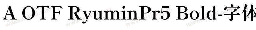 A OTF RyuminPr5 Bold字体转换